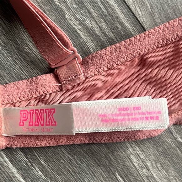 Victorias Secret PINK Nude Pink Underwire Padded Push Up Bra Size 36DD (E) - Picture 5 of 5
